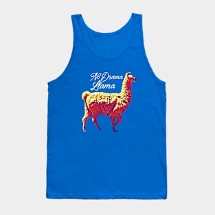 No Drama Llama - Red Fiery Tritone Design Tank Top